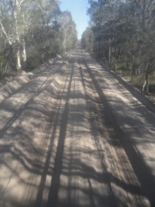 Sand roads on the island